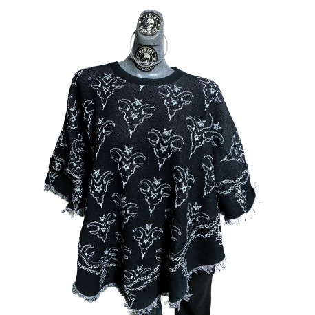 Poncho bordado Baphomet