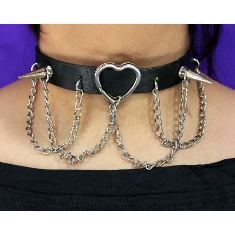 Choker Corazón Cadenas