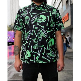 Camisa Hombre Huesos Verdes Subli