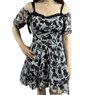 Vestido Ariana Mesh Cat Emily