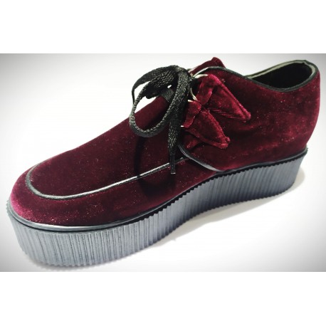 Zapato Gaby Terciopelo Vino