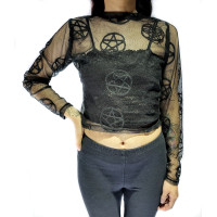 Blusa M/L Encaje Pentagramas